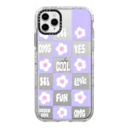 iPhone 11 Pro Max Impact Case Pastel Flowers Checker