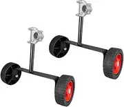 ORFOFE Enhanced Control Lawn Mower Support Frame 2pcs Grass Wheels Push Mower Wheel Boot Steel Construction for Gas/electric Brushcutter Garden Use