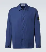 [Stone Island] Stone Island Compass cotton canvas overshirt AU 99 blue