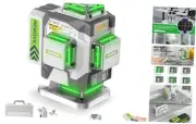 HueparPro Laser Level, Self Leveling 4 x 360 Green Cross Line Laser Tool, High