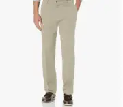 NEW Dockers Pants Signature Khaki Classic Fit Flat Front NWT Beige 32x34