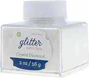 Sulyn Extra Fine Crystal Diamond Glitter Stacker Jar, 2 Ounces, Non-Toxic, Stackable and Reusable Jar, Multiple Slot Openings for Easy Dispensing and Mess Reduction, SUL50860