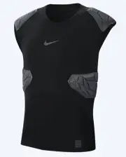 NIKE Pro Hyperstrong Compression 4 Pad BLACK Football Top Shirt Mens Sz S M L