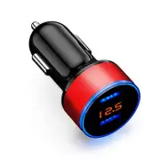 Dual Ports 3.1A USB Car Cigarette Charger Lighter Digital Display LED Voltmeter (for: Smart)