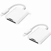 2PACK Memory Card Reader TF & SD Card Camera Reader Adapter for iPhone iPad
