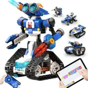 Smart Robot Building Kit Programmable App RC Robot Tank with Coding Gam