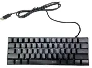MageGee TS91 Mini 60% Wired One Handed Gaming Keyboard, RGB Backlit, Black