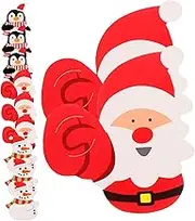 OKUMEYR 150pcs Christmas Lollipop Holder Cards Candy Packaging Paper for Parties Multiple Designs Featuring Santa Penguin for Birthdays Showers and Christmas Celebrations