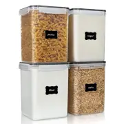 Large Food Storage Containers 5.2L / 175oz, 4 Pieces BPA Free Plastic Airtigh...