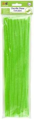 Krafty Kids Chenille Stems (40 Pack), 6mm by 12", Lime Green