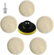 7 Pcs 3 Inch Wool Polisher Buffing Wheel Small Buffing Pads for Drill Buffer ...