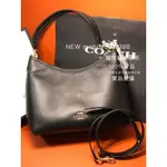 COACH CR148 黑色皮革 LAUREL 單肩包 大水餃包 斜背包 CARRYALL