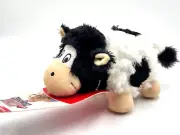 KONG Barnyard Cruncheez Cow Large Rattle Crunchy Plush Dog Toy 8x5