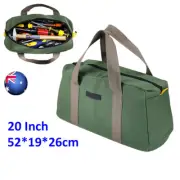 20 Inch Waterproof Tool Bag Portable Storage Toolkit Hand Heavy Case Canvas Duty