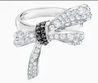 New Swarovski MADEMOISELLE RING Large 8 58 RHODIUM PLATED 5444826 Crystal Bow