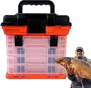 Fishing Tackle Box - 4-Layer Bait & Lure Organizer | Portable Waterproof Storage Container | Utility Box For Hooks, Lures & Fishing Gear | Durable Outdoor Fishing Accessory