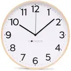 Clocksicle Silent Wood Wall Clock, Black, 40cm