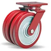 Hamilton Heavy Service Dual-Wheel Swivel Caster with 8" x 2" Swivel-EAZ® Polyur