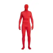 Full Bodysuit Unisex Spandex Stretch Adult Costume Zentai Disappearing Man Body Suit Red 180CM