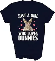 [SDVN] Cute Bunny Rabbit Lovers Just A Girl Who Loves Bunnies Unisex Shirt Gift Women Men