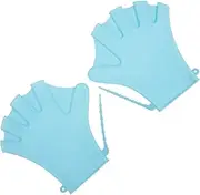 1 Pair Swimming Gloves Swimming Pool Accessories Water Proof Gloves Sports Accessories Swim Paddles Mittens Swim Paddles Hand Silica Gel Black Diving Training Gloves Water Gloves