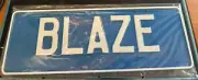 BLAZE BLUE / WHITE NOVELTY NUMBER PLATE