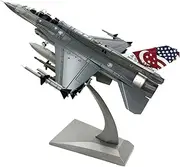 Replica Pre-Build Aircraf 1:72 for Singapore Air Force F-16D Block52/50 DieCast Alloy Fighter Model Jet Replica Pre-Build Military Aircraft Collection Gift Display