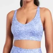 NWT Athleta Solace Printed Bra D-DD Periwinkle Blue Size 1X