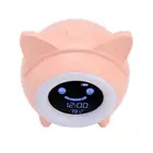 Cartoon Cat Mini Alarm Clock Innovative Snooze Function Fun Expressions Kids IDM