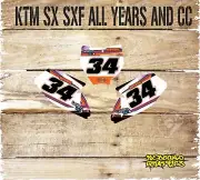 Rebound mx number board background graphics to fit KTM 65 85 125 250 350 450