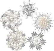 [OHPHCALL] 5pcs Diamond Buckle Crystals Decor Hair Rhinestones Pearl Rhinestones Charms Bridal Hair Clip Wedding Decor Headpiece for Bride Car Accesories Alloy Shoe Clip Girl Button