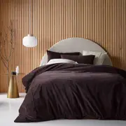 Cotton Velvet Quilt Cover Set Chocolate
