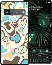 Zaztify Phone Case for Google Pixel 6 Pro, Cute Irregular Multi Colorful Love Heart Lovecore Aesthetic Lovely Pattern Shockproof Protective Soft Cover Shell