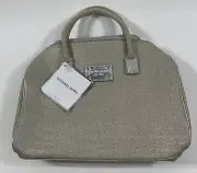 NWT Michael Kors Stunning Spring Tote Handbag Light Beige Capsule Logo Silver