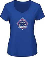 Take Me Out to The Ball Game Ladies V-Neck for Baseball Fans (SM-5XL)