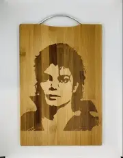 Michael Jackson laser engraved cuttingboard Christmas gift kitchen pop