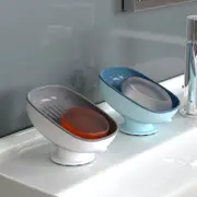 2 Pack Super Suction Cup Soap Dish with Drain Water for Bathroom Soap Holder