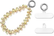 MORSUNBELA Phone Chain Beads Hand Wrist Strap Lanyard Phone Cell Phone Charm Strap Phone Chain Beads Universal Phone Accessories
