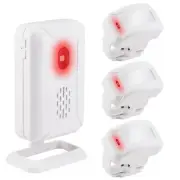 Wireless PIR Motion Sensor Detector Ringtone Alarm Home Entry Doorbell 3 Sensors