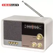 Crosley CR3036D-WS Tribute AM/FM Radio with Built-In Bluetooth - White Sand