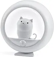 Motion Sensor Night Light,Warm White USB Rechargeable Bedside Light,Magnetic Cat Lamp for Closet Bedroom Bathroom Stairs Kitchen Hallway,Adjustable 2 Brightness Levels.1- Pack (White)…