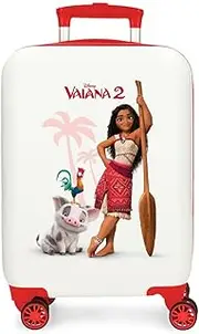 [Disney] Joumma Vaiana and Friends Cabin Suitcase White 33 x 50 x 20 cm Rigid 2 kg ABS 2 kg 33L Hand Luggage, White, One Size, Cabin Suitcase, White, One Size, Cabin Suitcase