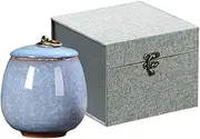 Small Urn for Human Ashes,Dog/Cat Ashes Urn,Forever in Our Hearts,Small Keepsake Ashes Box,Human and Velvet Box for Pet Memorabilia,Mini Funeral Cremation Urns(Blue)