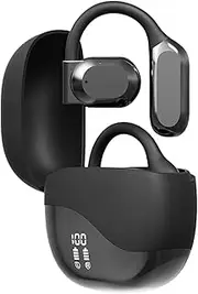 Open-Ear Headphones, Wireless Headphones, Bone Conduction Earbuds, Wireless Earbuds, Clear Call Quality Sweat and Water-Resistant Long Battery Life Secure Fit Allows Environmental Awareness for Safety