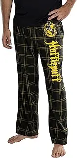 [INTIMO] Harry Potter Adult Mens' House Crest Plaid Pajama Pants - All 4 Houses Gryffindor, Ravenclaw, Slytherin, Hufflepuff