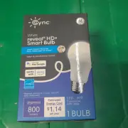 GE CYNC Reveal Smart Light Bulb, White, Bluetooth and Wi-Fi Enabled