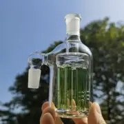 14mm 90° Ash Catcher Shower Head 90 Degrees Thick Glass Hand Pipe Hookah Green