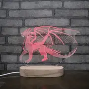 Acrylic Dragon Remote Control Night Light