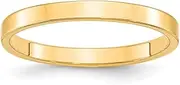 [Diamond2Deal] Women's 10k Yellow Gold 2.5mm LTW Flat Band Size 5