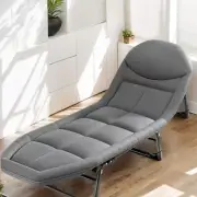 Portable Bed Long Chair Backrest Office Lunch Break Lounge Outdoor Camping Beds